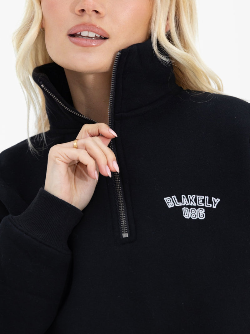Alexis 1/4 Zip Sweater - Black