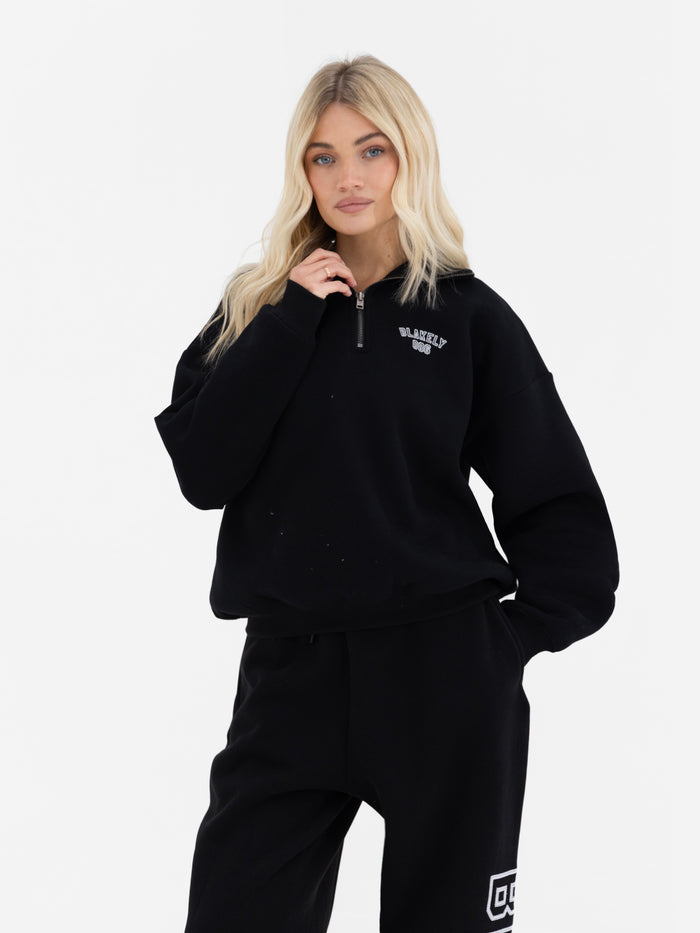 Alexis 1/4 Zip Sweater - Black
