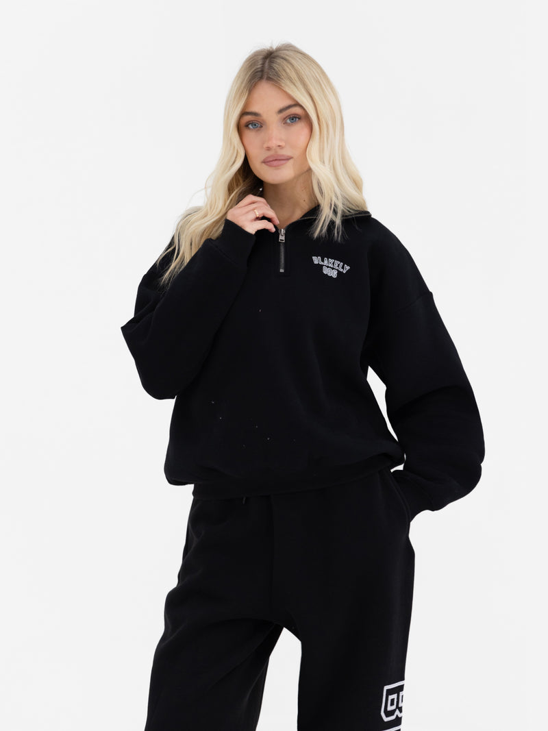 Alexis 1/4 Zip Sweater - Black