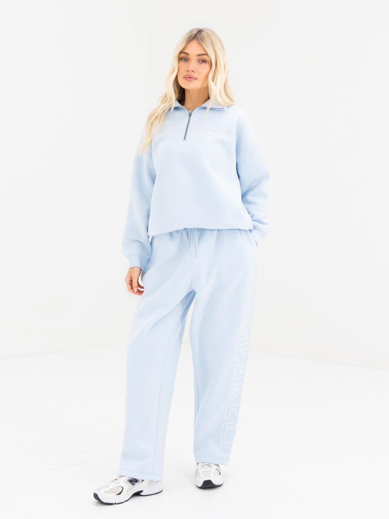 Alexis 1/4 Zip Sweater - Powder Blue