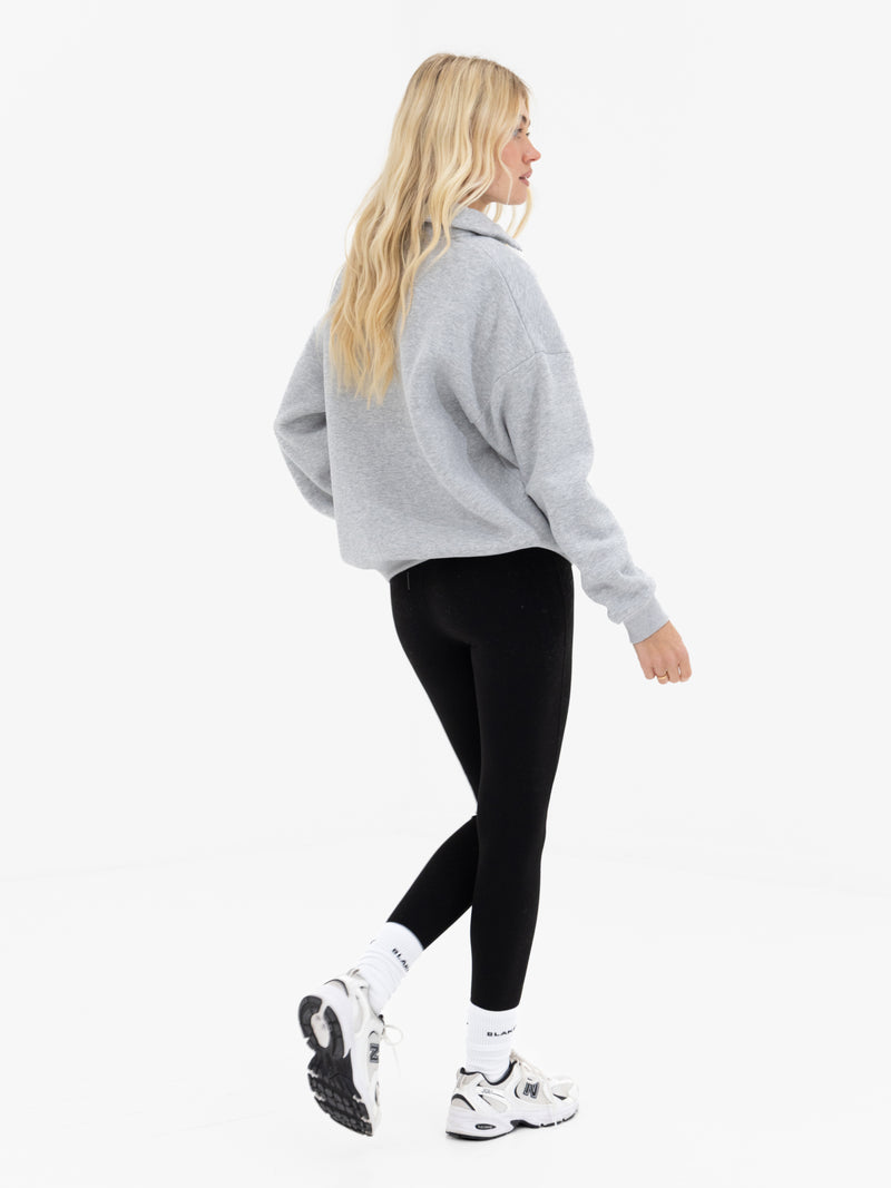 Alexis 1/4 Zip Sweater - Marl Grey