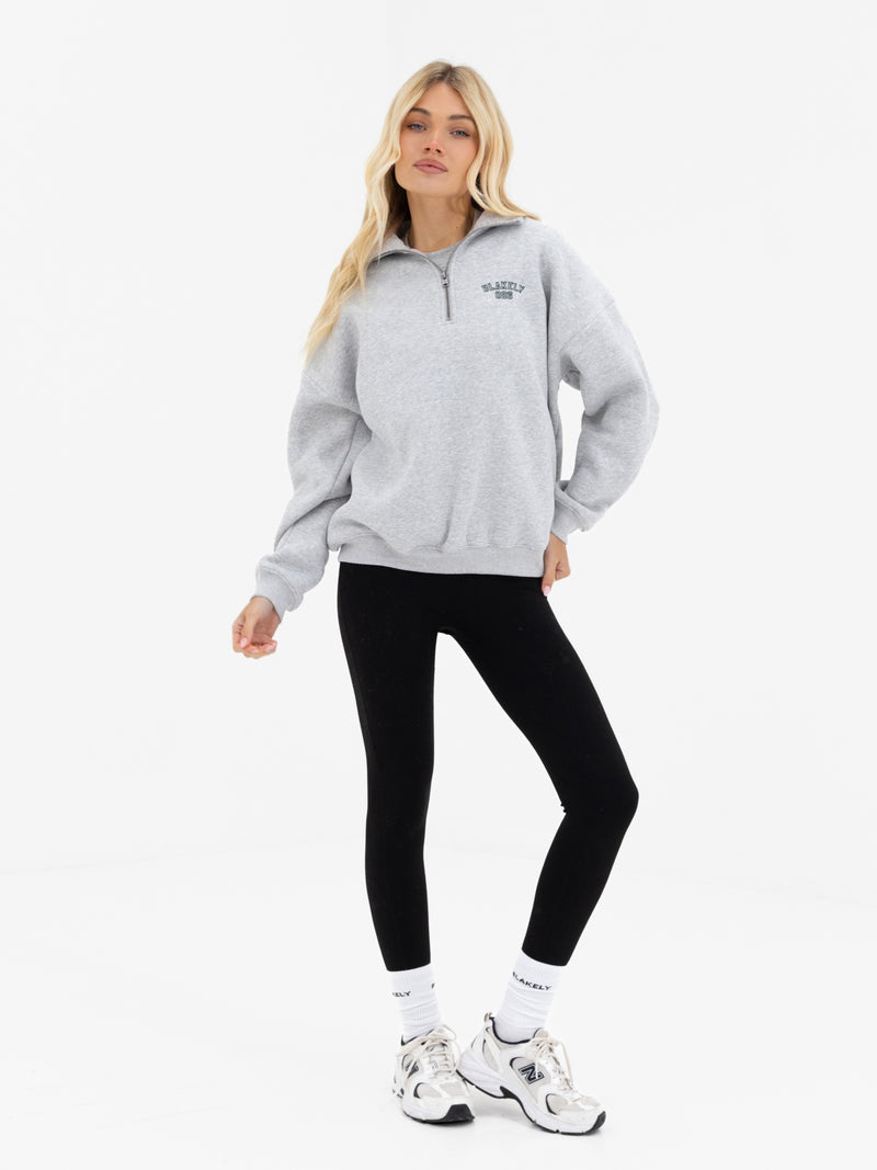 Alexis 1/4 Zip Sweater - Marl Grey