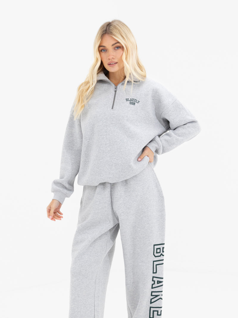 Alexis 1/4 Zip Sweater - Marl Grey