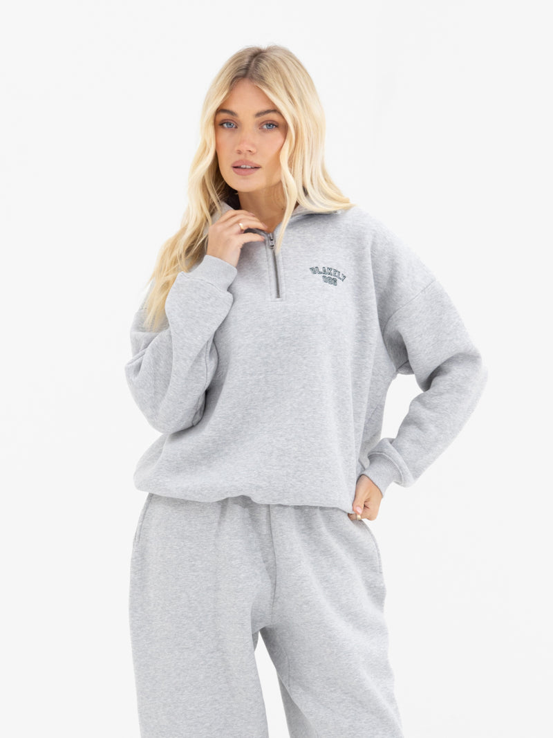 Alexis 1/4 Zip Sweater - Marl Grey