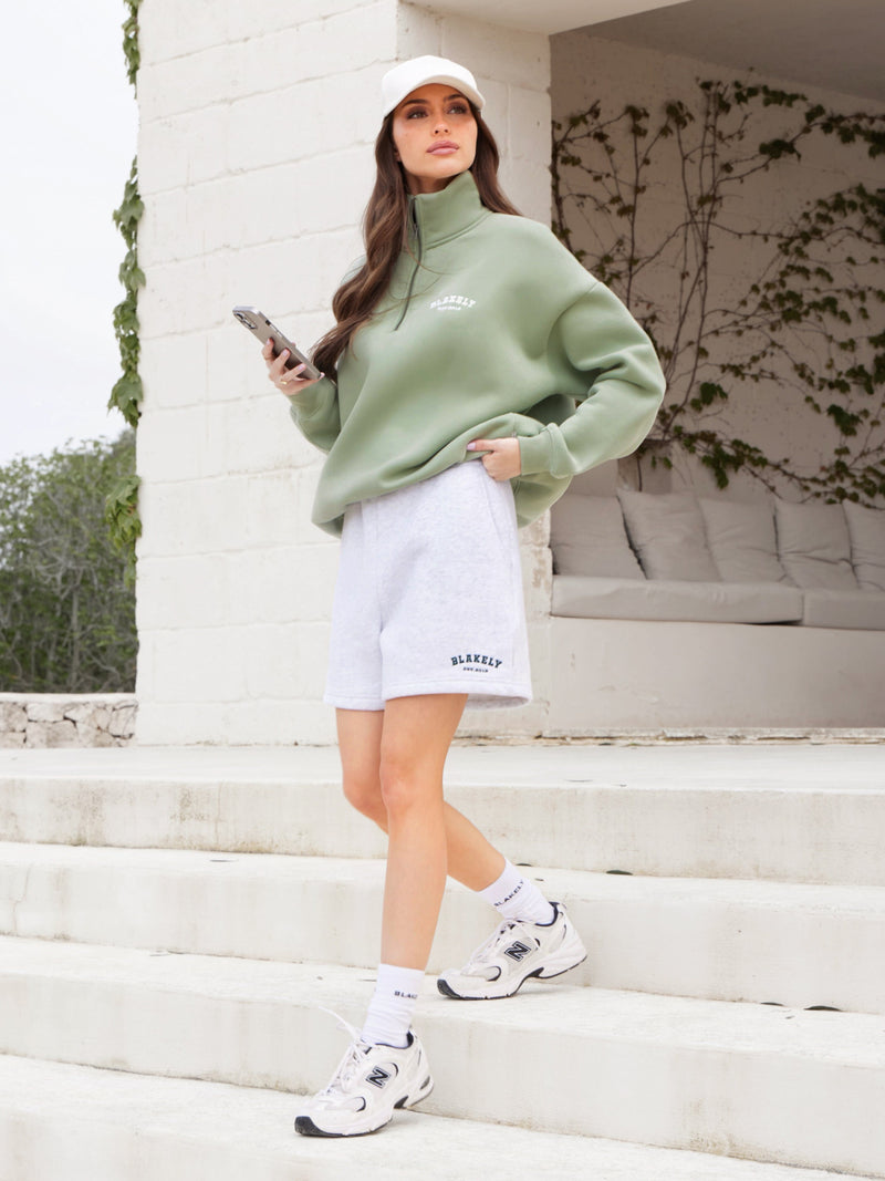 Heritage 1/4 Zip Sweater - Light Green