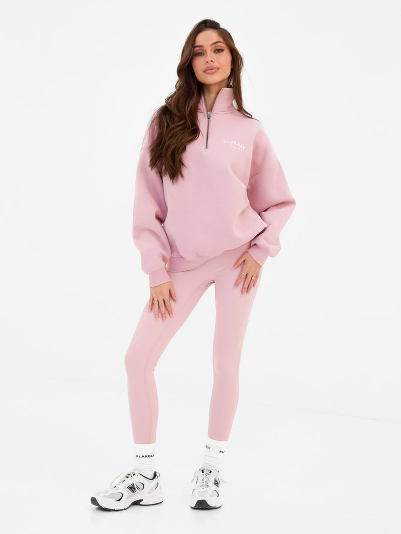 Heritage 1/4 Zip Sweater - Vintage Pink
