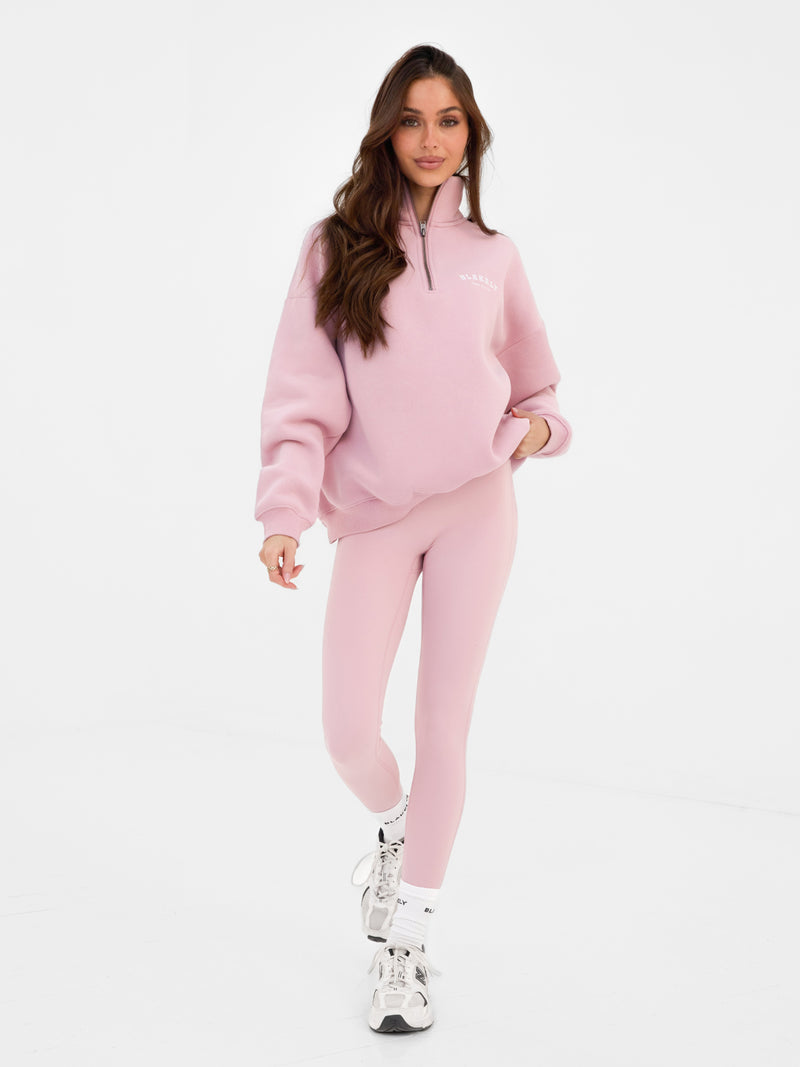 Heritage 1/4 Zip Sweater - Vintage Pink