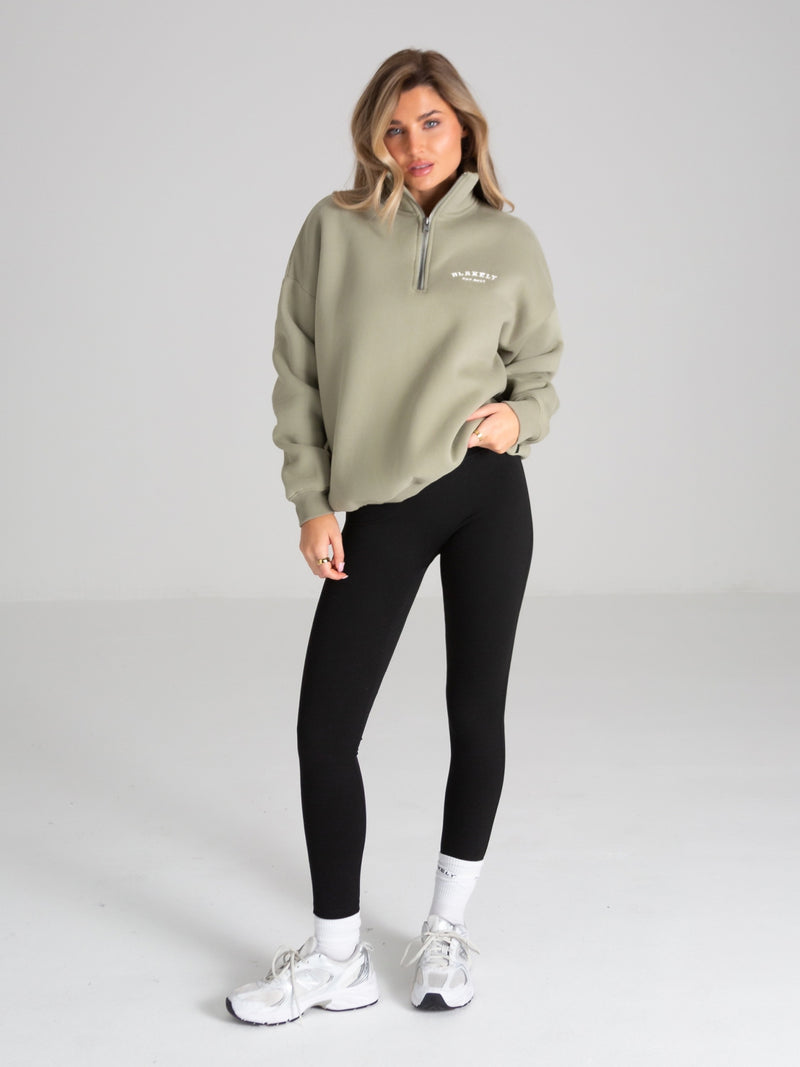 Heritage 1/4 Zip Sweater - Olive