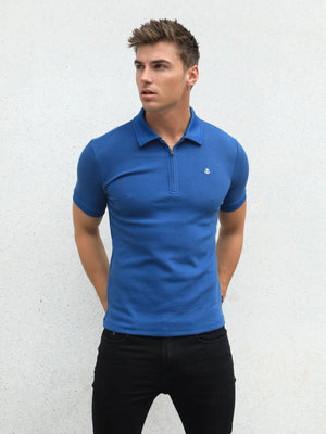 Toulon Textured Polo - Blue