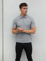 Toulon Textured Polo - Marl Grey