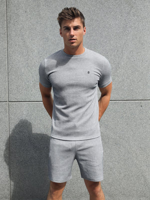 Toulon Textured T-Shirt - Marl Grey