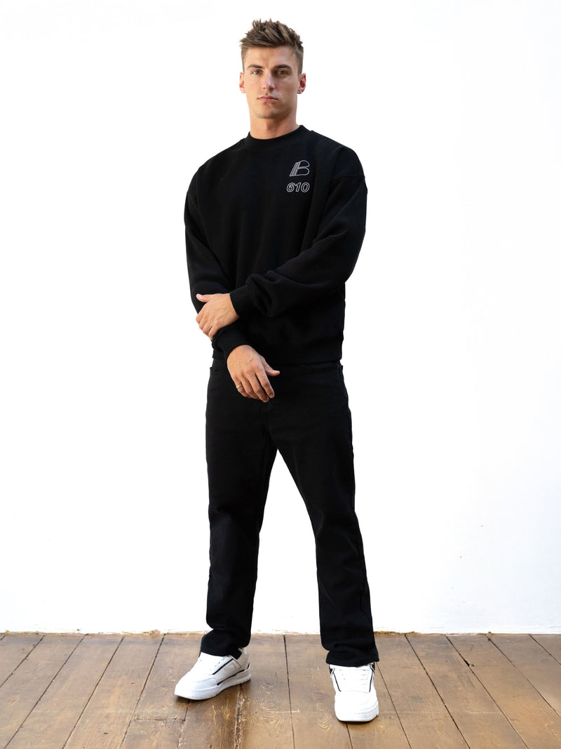 Apex City Relaxed Sweater - Black