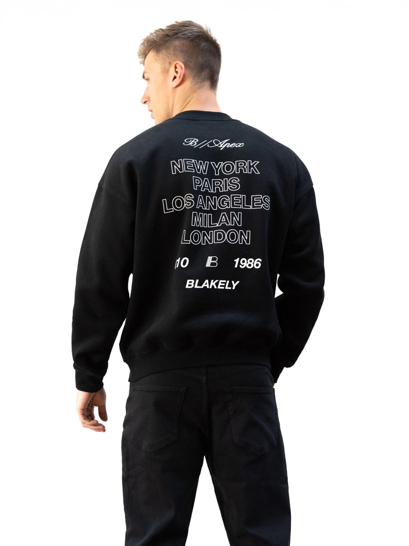 Apex City Relaxed Sweater - Black