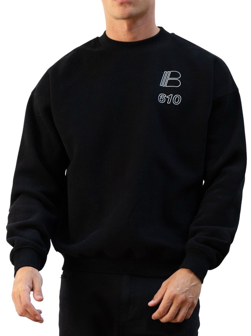 Apex City Relaxed Sweater - Black