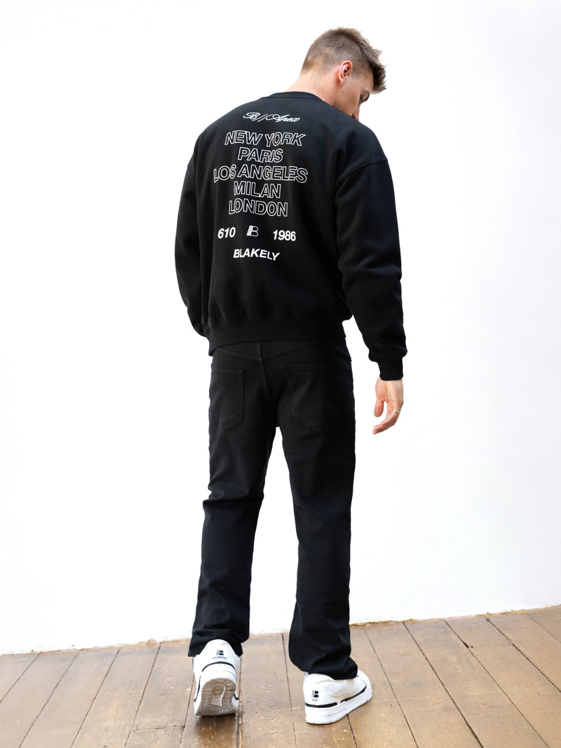 Apex City Relaxed Sweater - Black