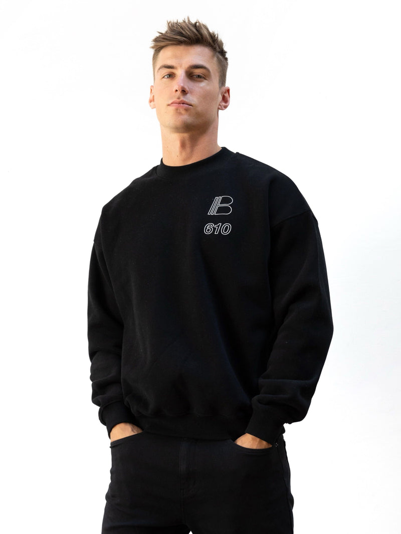 Apex City Relaxed Sweater - Black