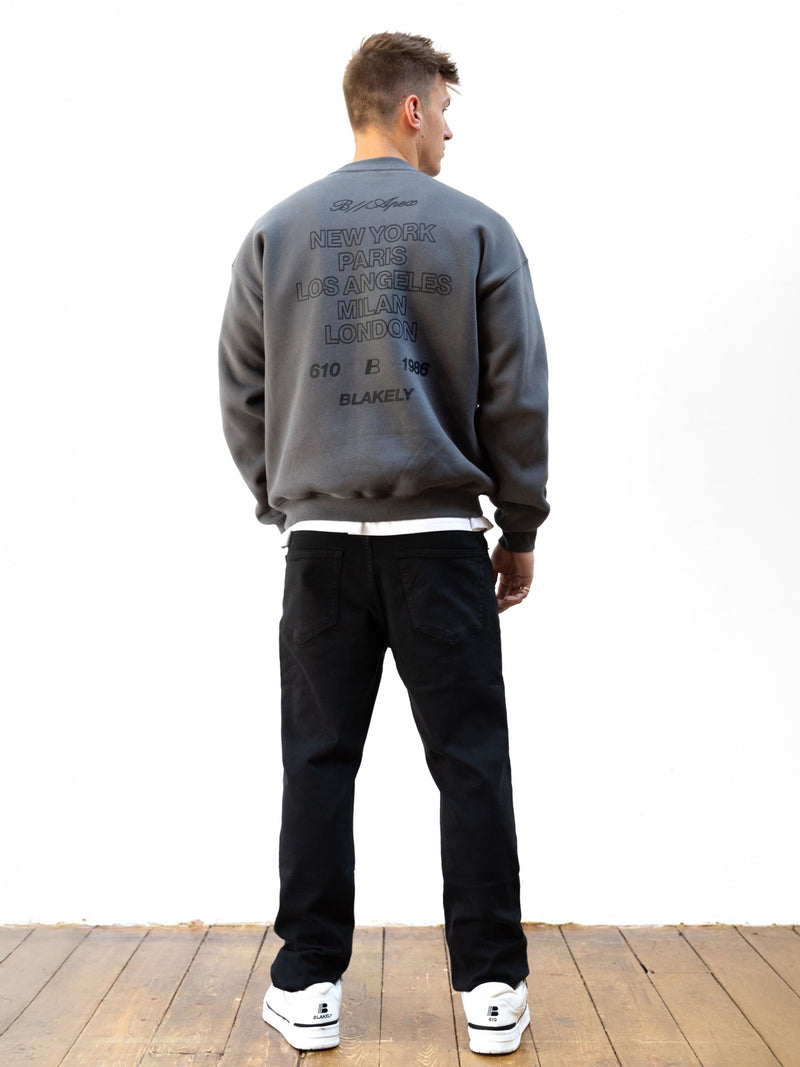 Apex City Relaxed Sweater - Charcoal