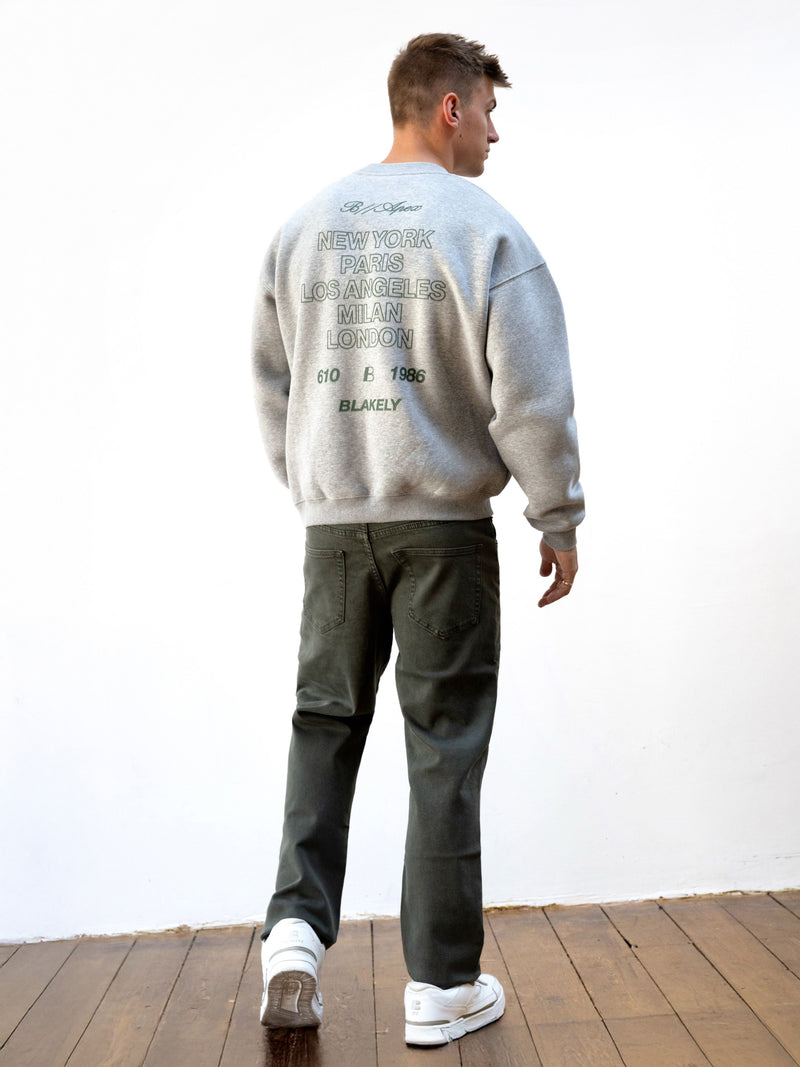 Apex City Relaxed Sweater - Marl Grey