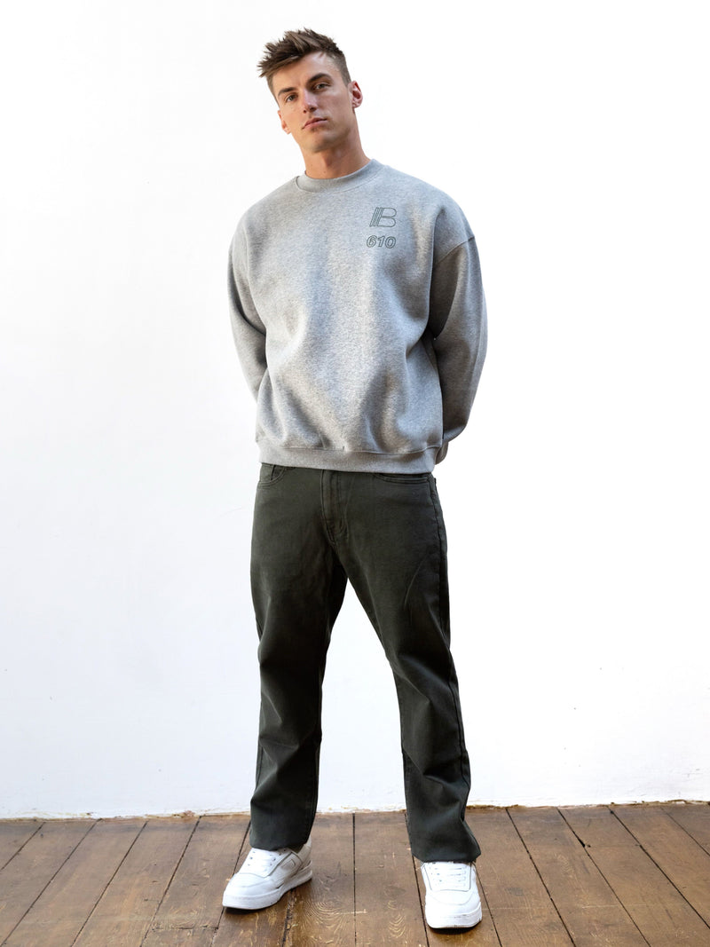 Apex City Relaxed Sweater - Marl Grey