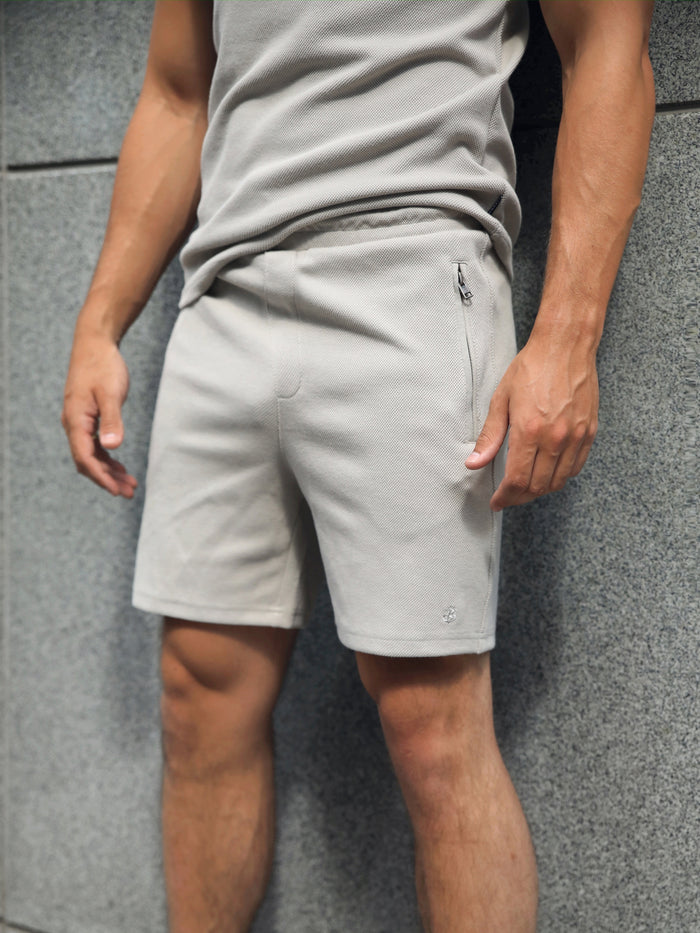 Toulon Textured Shorts - Stone