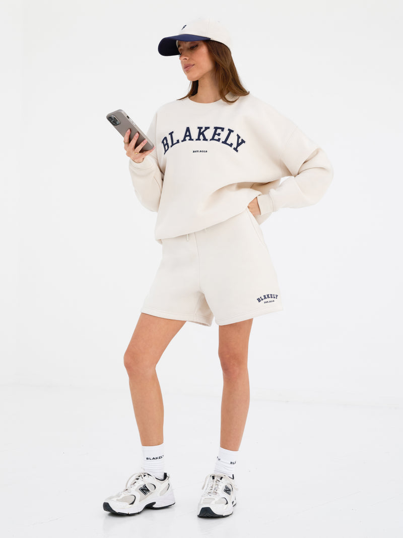 Heritage Jogger Shorts - Chalk & True Navy