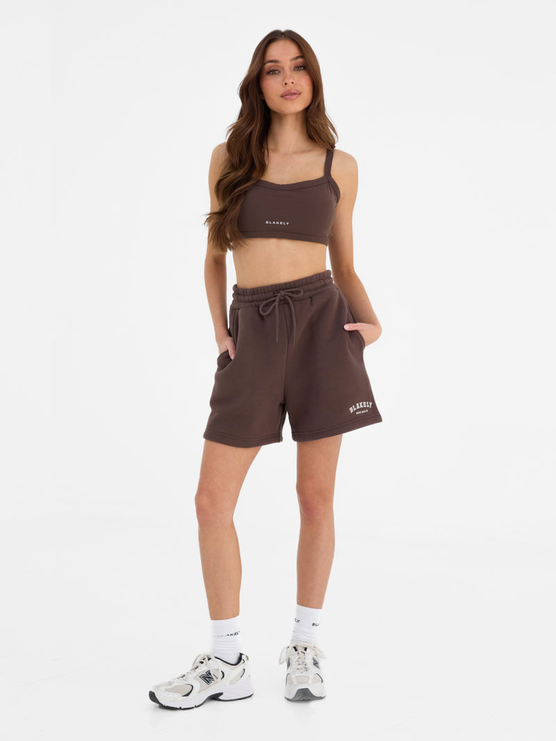 Heritage Jogger Shorts - Dark Chocolate