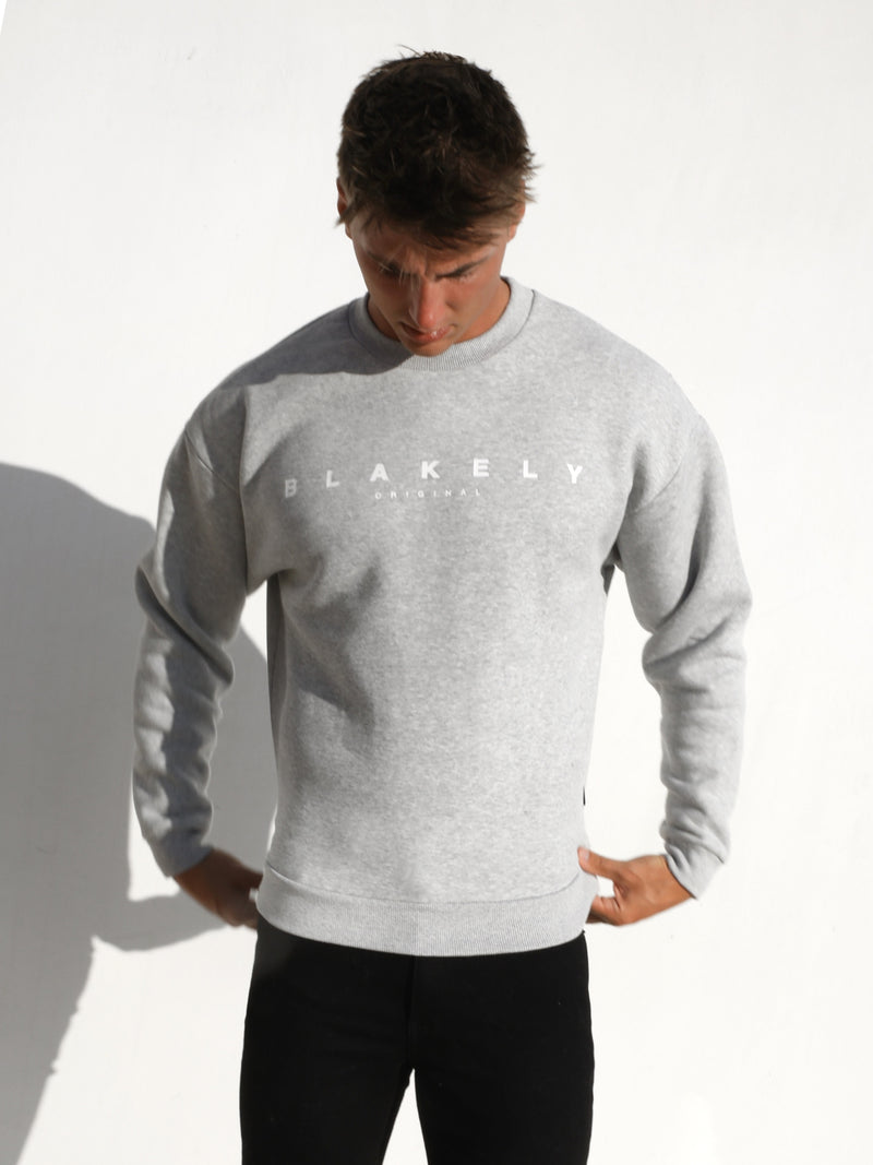 Evolved Relaxed Sweater - Marl Grey