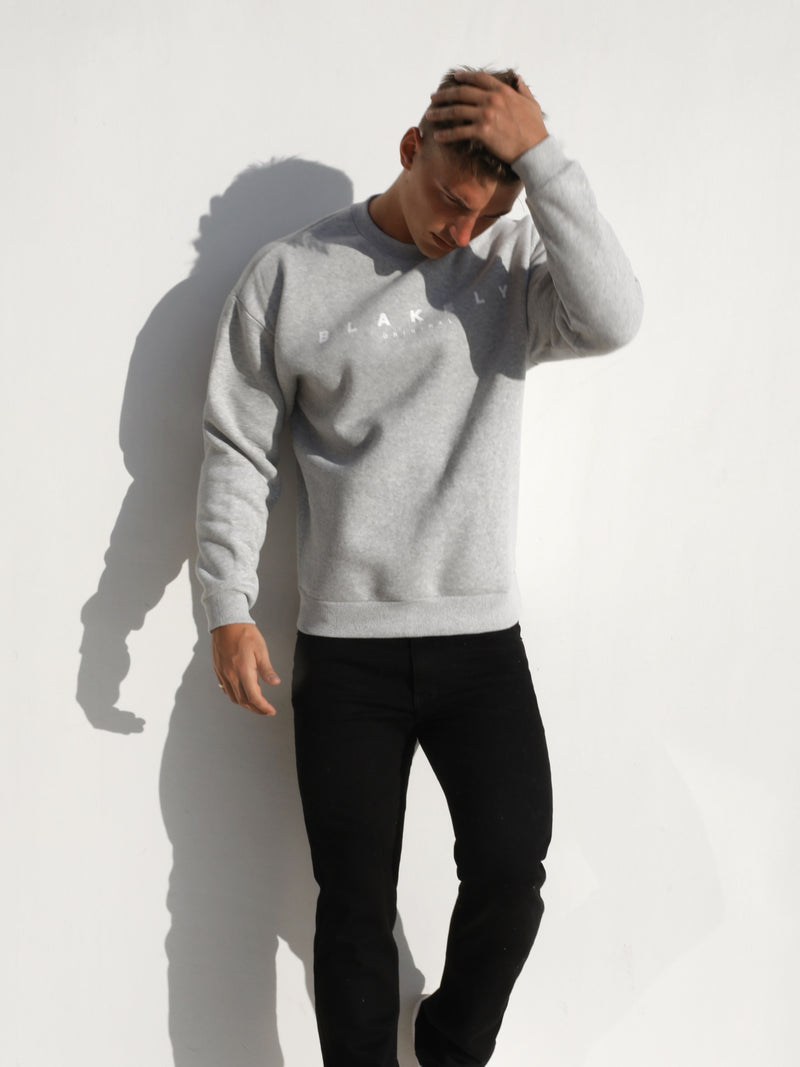 Evolved Relaxed Sweater - Marl Grey