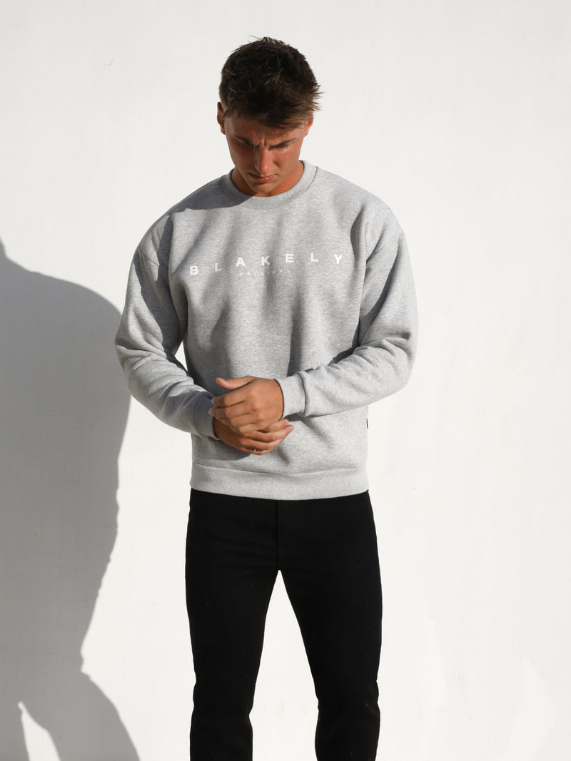 Evolved Relaxed Sweater - Marl Grey