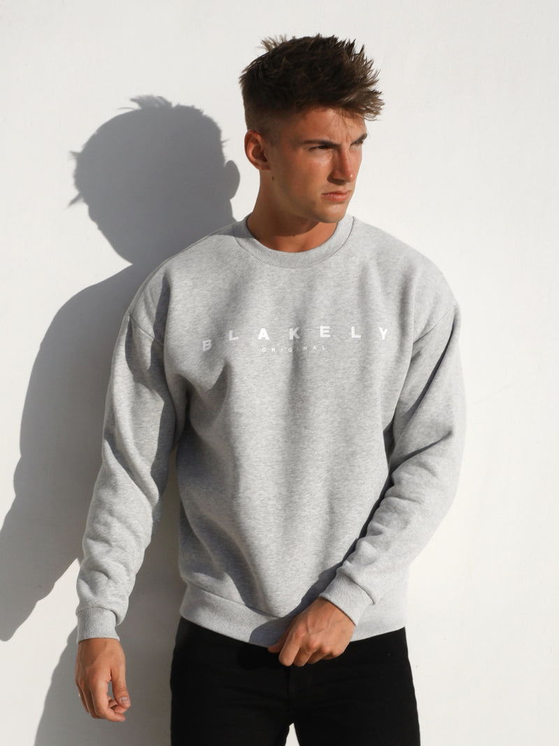 Evolved Relaxed Sweater - Marl Grey