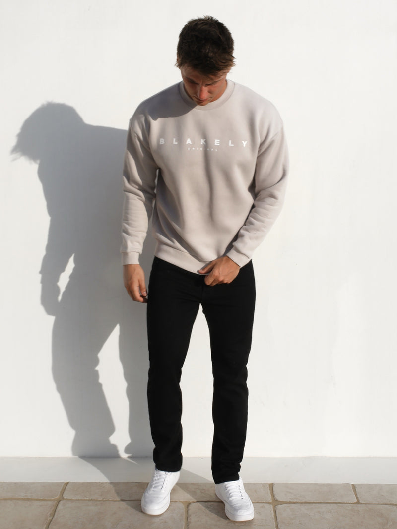 Evolved Relaxed Sweater - Stone