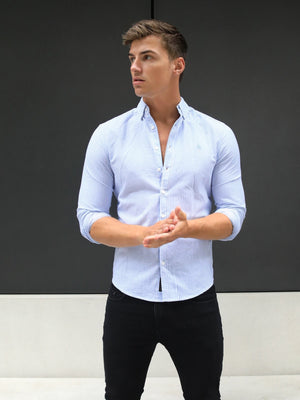 Portofino Pinstripe Shirt - Blue
