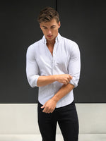 Portofino Pinstripe Shirt - Tan