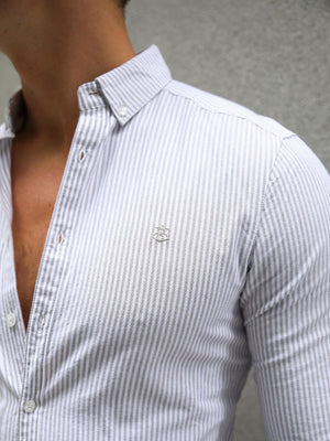 Portofino Pinstripe Shirt - Tan