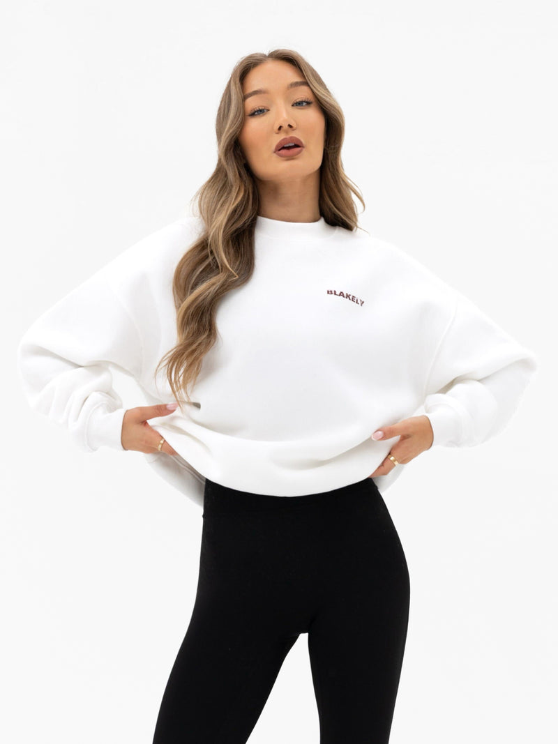 Sloane Ski Oversized Sweater - White