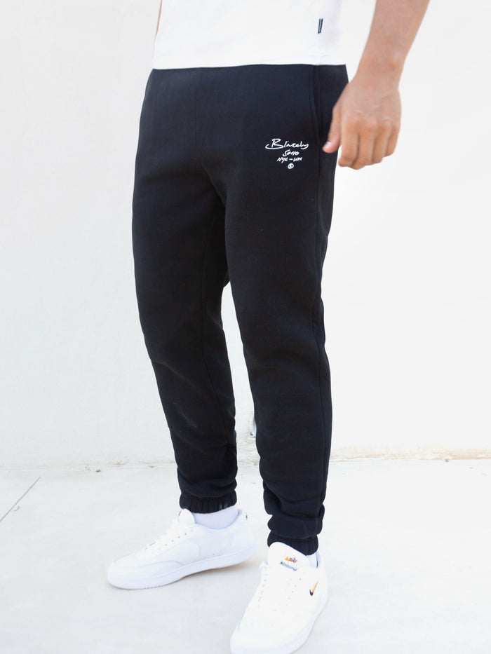 Soho Relaxed Script Sweatpants - Black