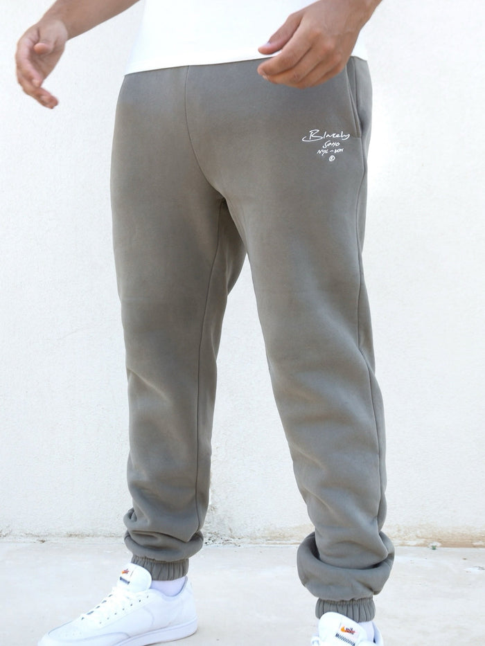 Soho Relaxed Script Sweatpants - Safari Green