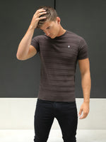 Raphello Stripe T-Shirt - Brown