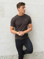 Raphello Stripe T-Shirt - Brown