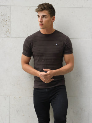 Raphello Stripe T-Shirt - Brown
