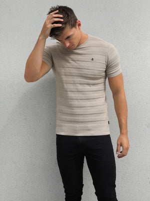 Raphello Stripe T-Shirt - Tan