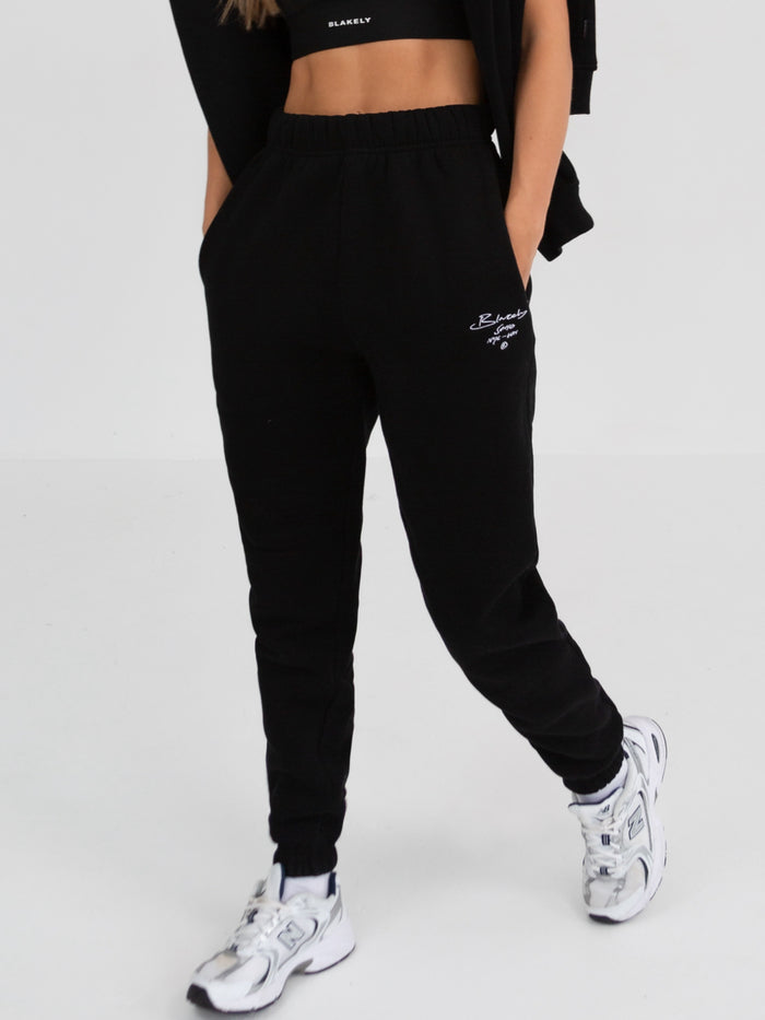 Soho Script Sweatpants - Black