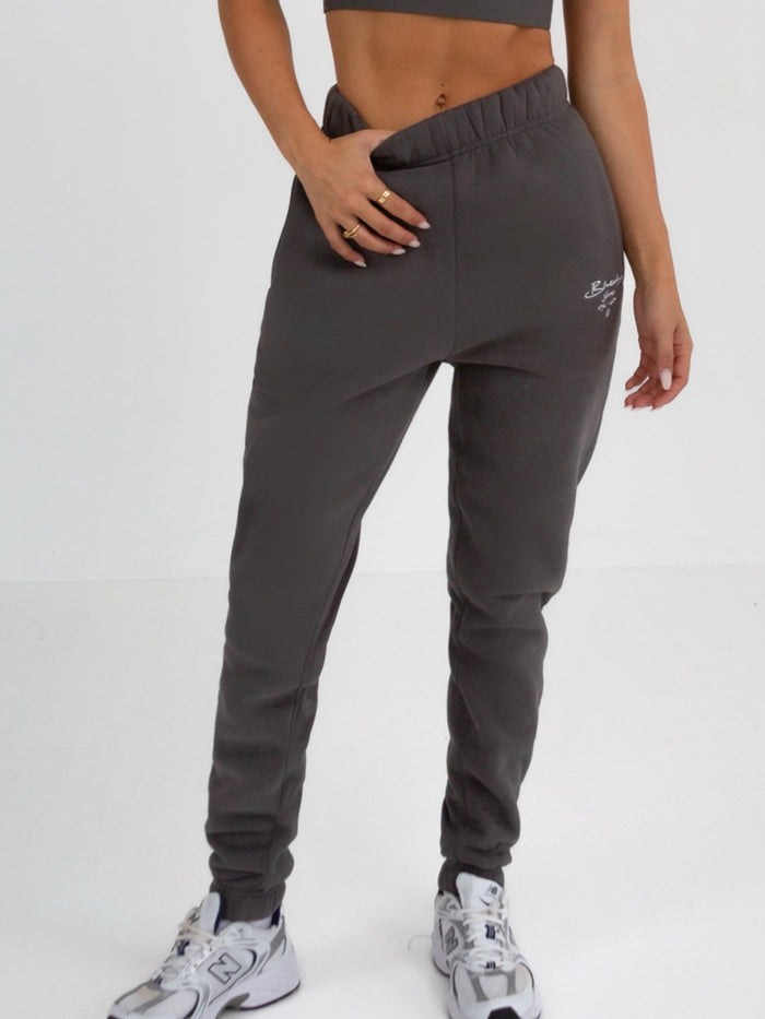 Soho Script Sweatpants - Charcoal