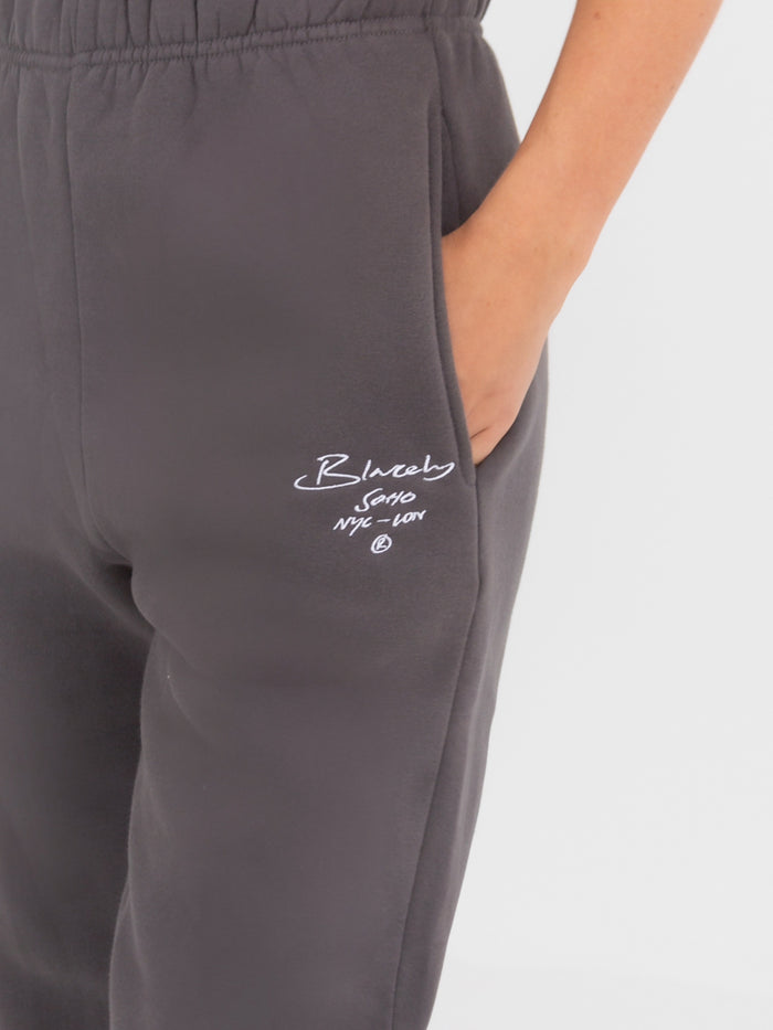 Soho Script Sweatpants - Charcoal