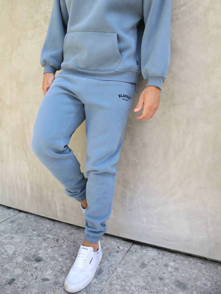 Varsity Relaxed Sweatpants - Blue