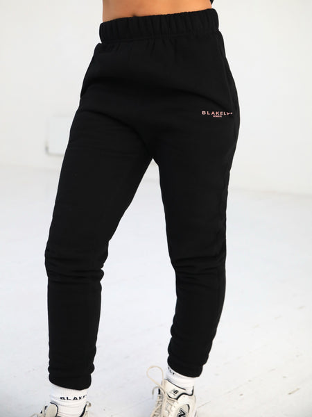 Members Womens Sweatpants - Black & Pink Extra Small