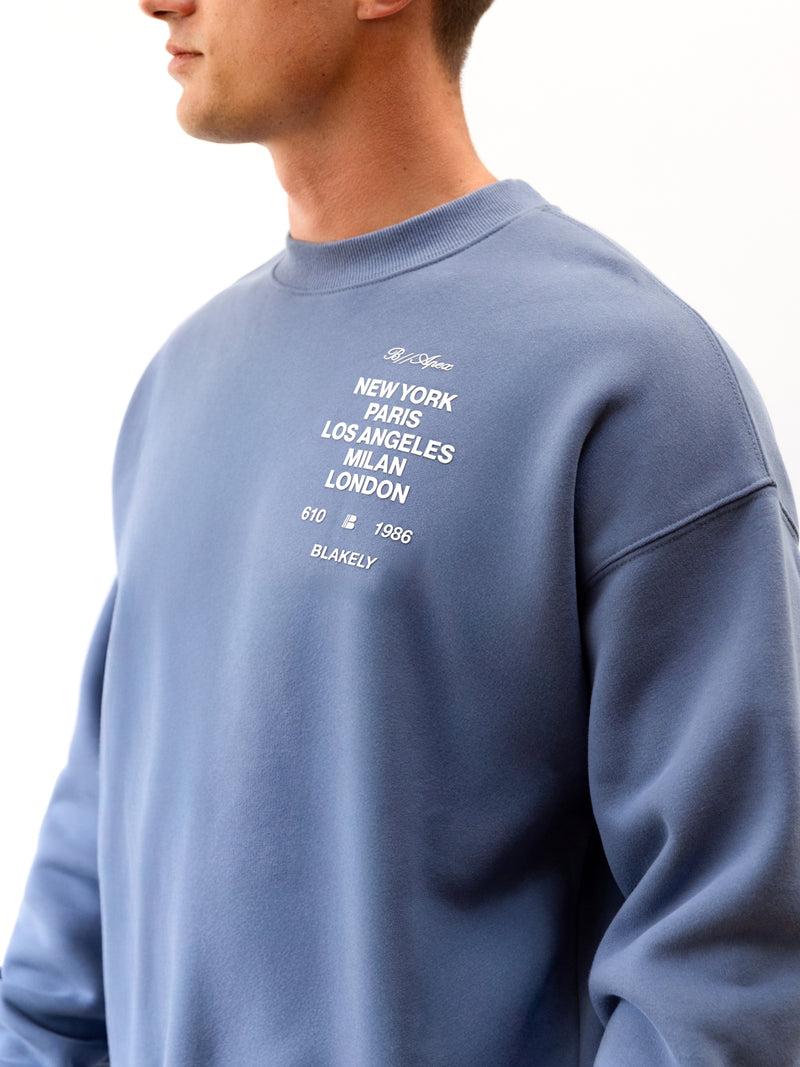 Apex 610 Relaxed Sweater - Dusty Blue