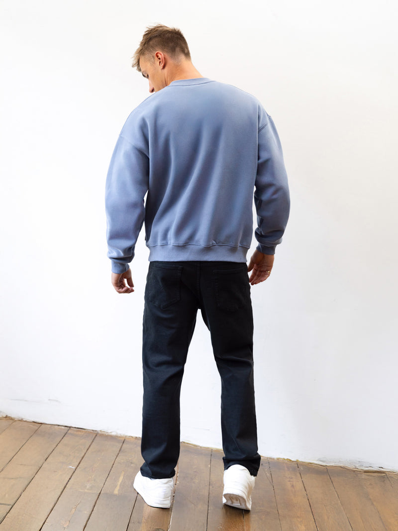 Apex 610 Relaxed Sweater - Dusty Blue