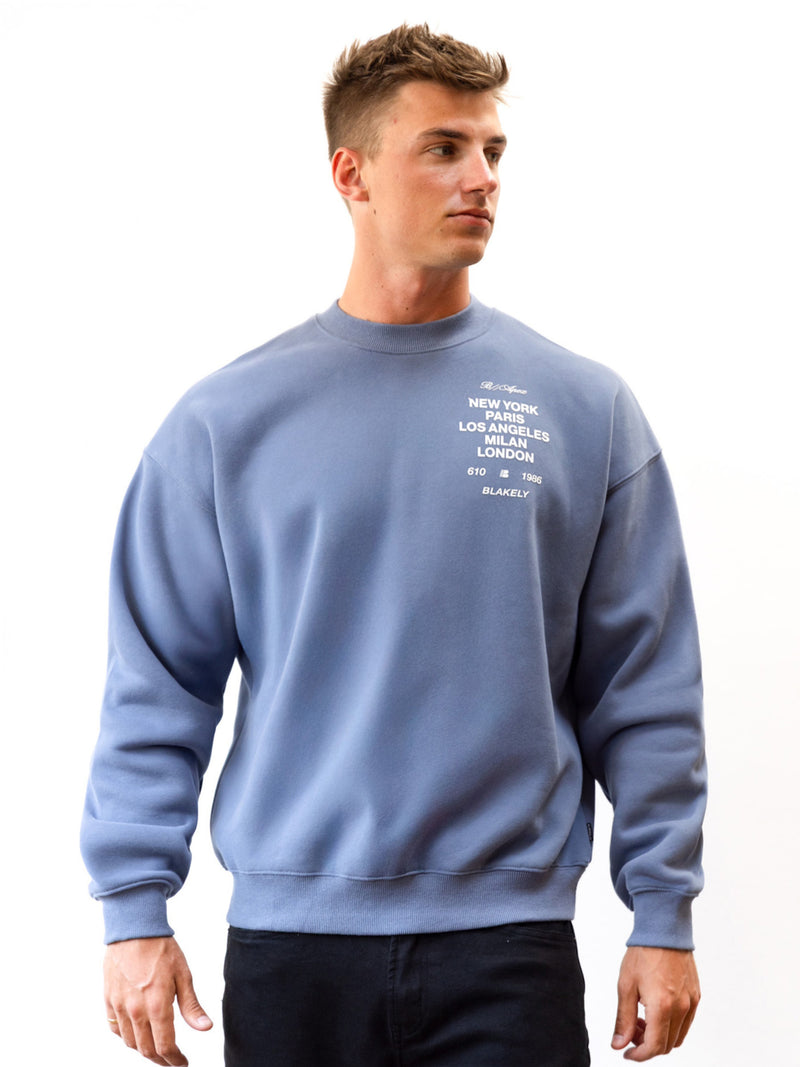 Apex 610 Relaxed Sweater - Dusty Blue