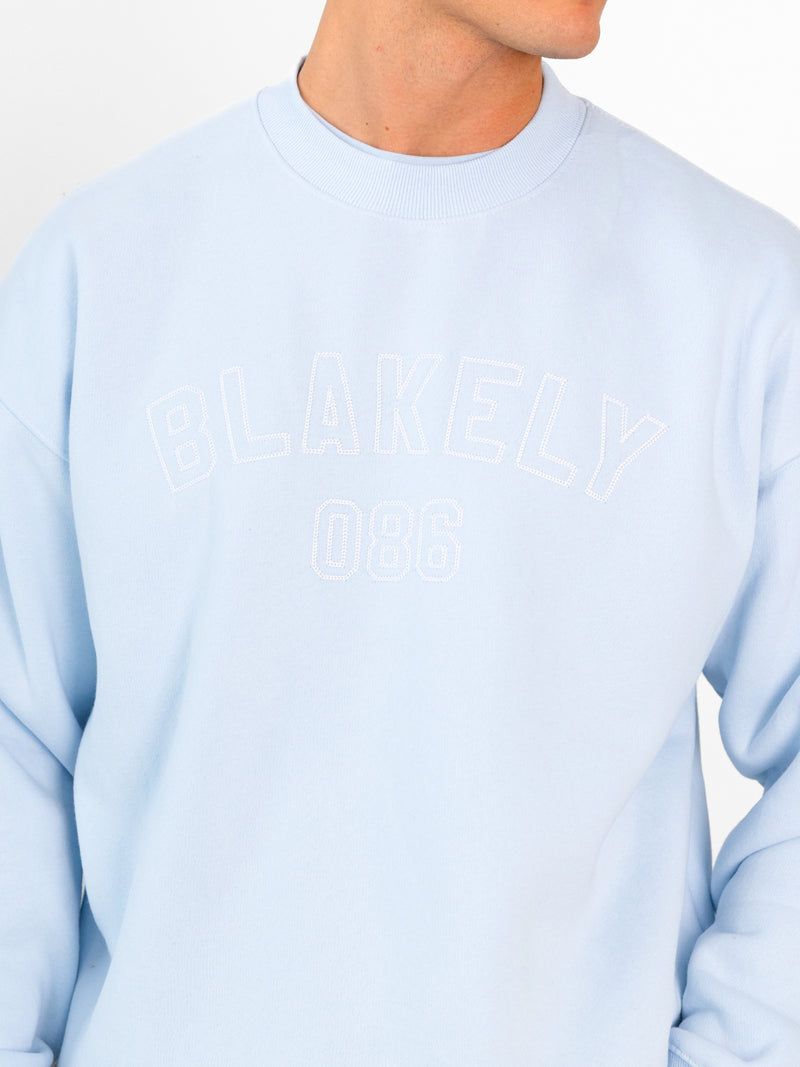 Miles Relaxed Sweater - Powder Blue